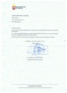 Carta del Ayuntamiento de Tijarafe
